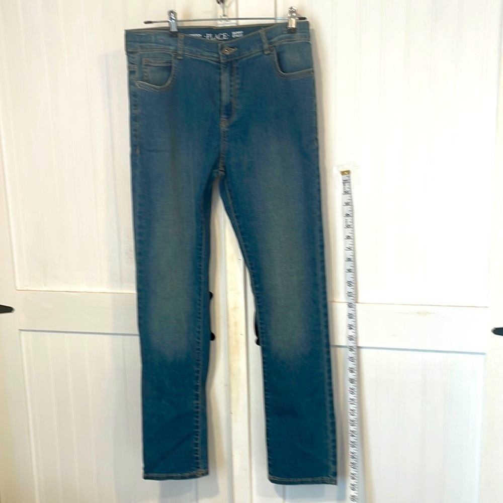 Place stretch, extendable skinny blue jeans, size 18